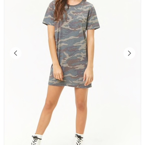 Forever 21 Dresses & Skirts - Camo print shirt dress